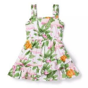 Janie and Jack Pink Flamingo Dress